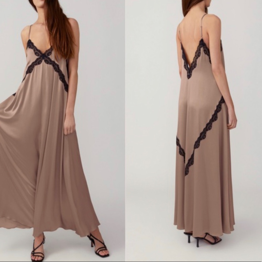 Free people gown dress gold never worn